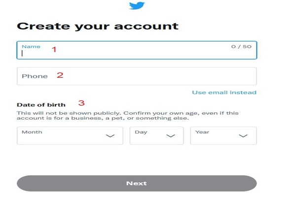 نحوه ایجاد یک حساب کاربری در توییتر