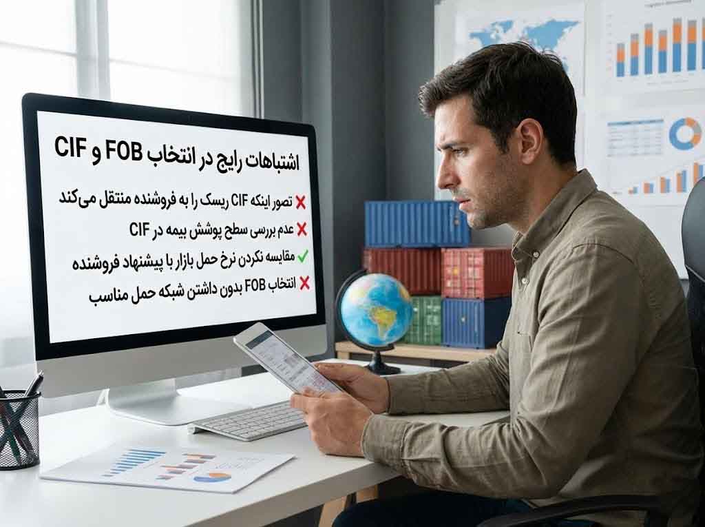 اشتباهات رایج در انتخاب FOB و CIF