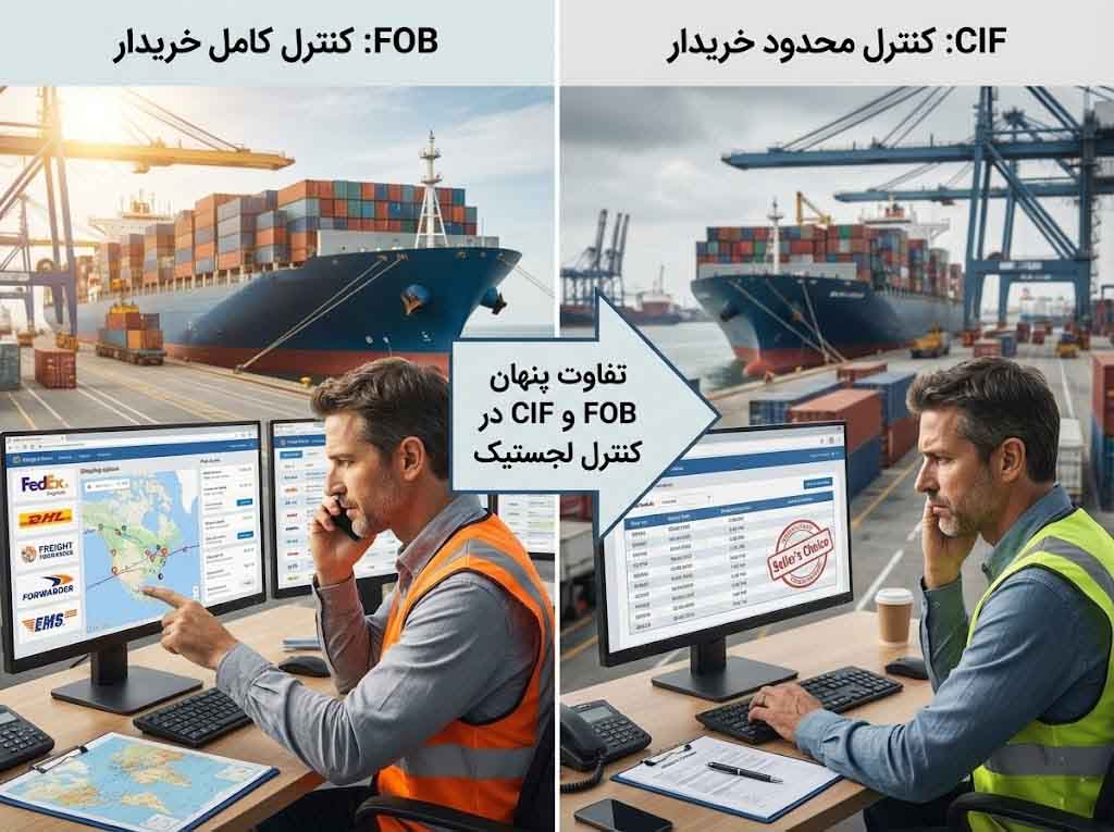 تفاوت پنهان FOB و CIF در کنترل لجستیک