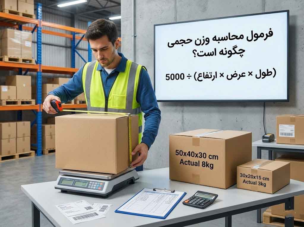 فرمول محاسبه وزن حچمی چکونه است